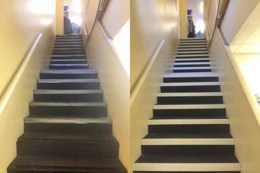 Stair Tread Replacement on Tired Staircase